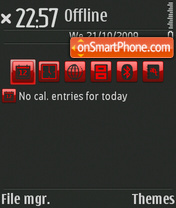 Ozone Red tema screenshot