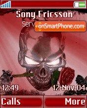 Skull with Rose tema screenshot