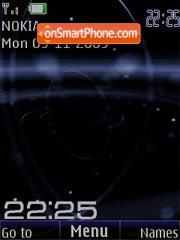 Space clock anim theme screenshot