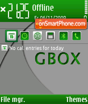 Gbox es el tema de pantalla