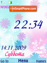Clock, date, animation tema screenshot