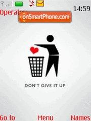 Dont Give Up es el tema de pantalla