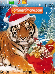 Скриншот темы New Year's tiger (animation)