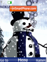 Snowman, flash animation theme screenshot