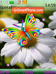 Cammomile and Butterfly tema screenshot