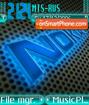 Nokia Neon blue tema screenshot