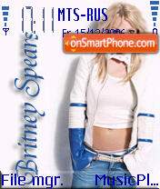Capture d'écran Britney Spears thème