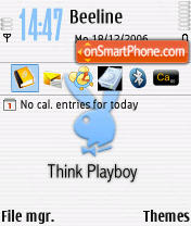 Think Playboy es el tema de pantalla