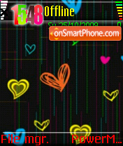 Скриншот темы Colorful Hearts 02