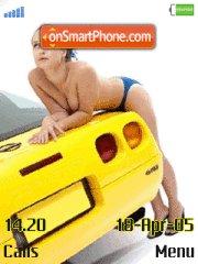 Capture d'écran Girl with yellow car thème