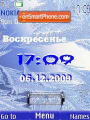 Winter6 clock battery theme screenshot