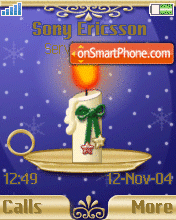 Christmas Candle tema screenshot