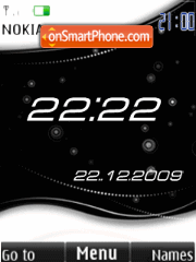 BW clock,date anim theme screenshot