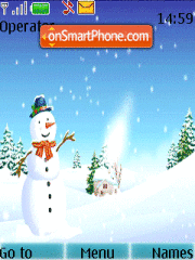 Скриншот темы Snowman Animated