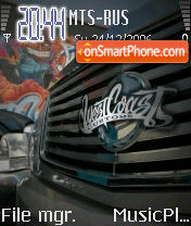 West Coast Customs tema screenshot