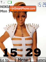 Rihanna SWF Clock theme screenshot
