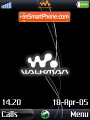 Walkman White Lines tema screenshot