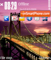 Capture d'écran Purple city thème