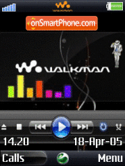 Скриншот темы Walkman Music Lines