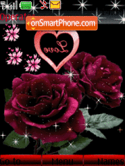 Rose and Heart theme screenshot