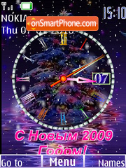 New Year Clock theme screenshot