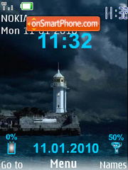 Swf clock water tema screenshot