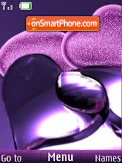 Purple hearts Theme-Screenshot