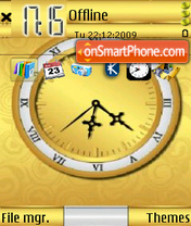 Golden Clock 01 theme screenshot