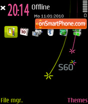 S60 Black 01 tema screenshot