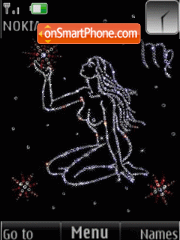 Capture d'écran Virgin, Swarovski crystals thème