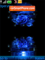 Animated Blue Rose theme screenshot