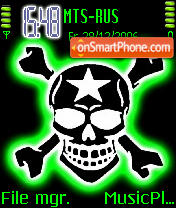 Green Skull 01 tema screenshot