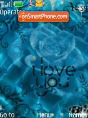 Capture d'écran Blue Love thème