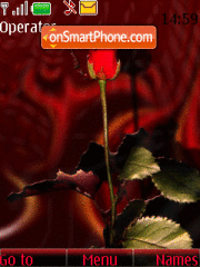 Capture d'écran Red rose thème