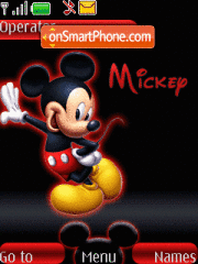 Mickey Red Animated tema screenshot
