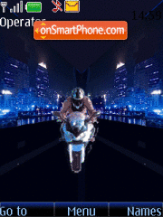 Capture d'écran Lonely biker thème