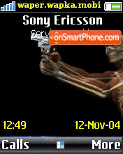 Animated Skeleton Gun tema screenshot