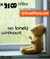 Lonely Teddy bear es el tema de pantalla