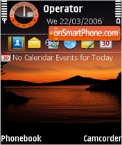 Sunset tema screenshot