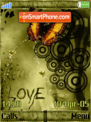 Butterfly Love Animated tema screenshot