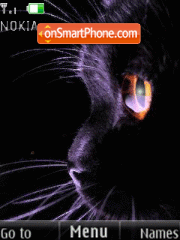 Black cat animated tema screenshot