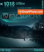 Winter aurora theme screenshot