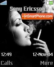 Girl smokes Theme-Screenshot