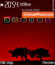 Celestial RED FP1 SI tema screenshot