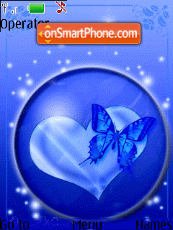 Heart and the butterfly theme screenshot