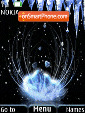 Blue heart theme screenshot