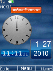 Скриншот темы Clock, date, animation