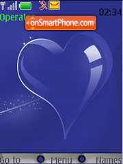 Capture d'écran Blue Glass Heart thème