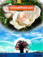 Flower Valentines Day Swf Clock tema screenshot