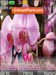 Pink Flowers of Valentine theme screenshot